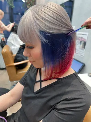 ミディアム カラー hair & make TOYBOX所属・ルーツカラー/ レイヤーカット/井川のヘアスタイル