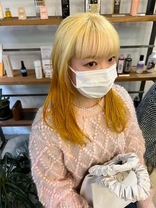 ロング カラー ハッシュカット カシマハヤトのヘアスタイル