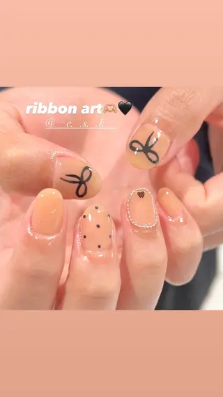 ネイル 🎀チーク/ちゅるん 🫧chisa🎀のネイルデザイン