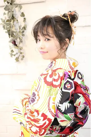 セミロング まつパ・ヘアセット ♡Chinami♡のマツエク・マツパデザイン