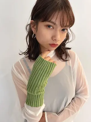 ミディアム カラー ill.所属・ill［イル］大須 ダブルカラー髪質改善のヘアスタイル