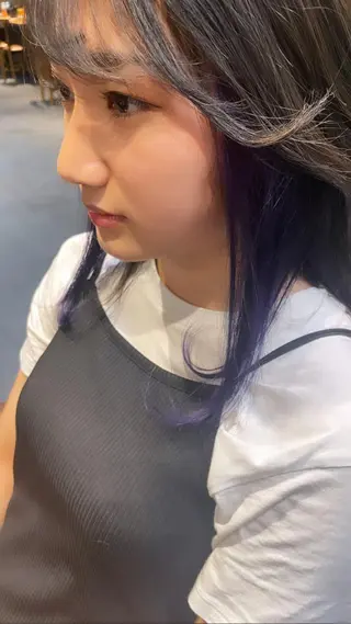 ミディアム カラー ブリーチ＆縮毛矯正 🧸tomoki🧸のヘアスタイル