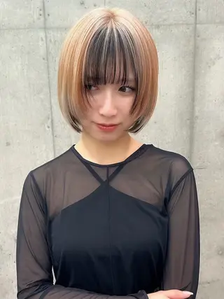 ショート カラー ヘアアレンジ 立川レイヤー ブリーチaoiのヘアスタイル