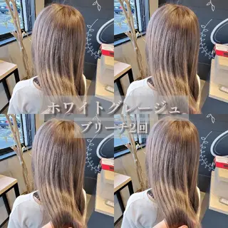 ロング カラー メンズ キッズ 髪質改善縮毛矯正×ブ リーチ特化/佐伯 駿のヘアスタイル
