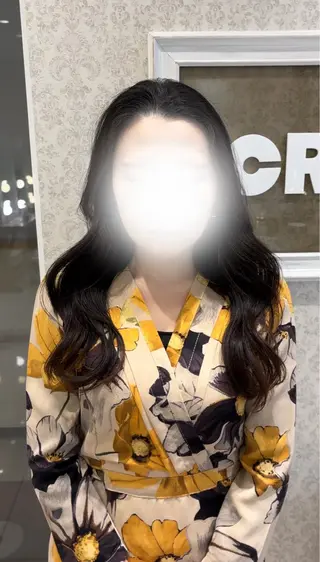 ロング ヘアアレンジ 暖色カラー/ブリーチ なしカラー/艶カラーのヘアスタイル