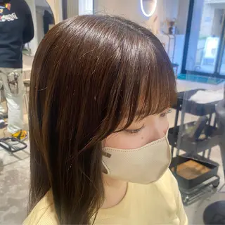セミロング わださこ ひなこのヘアスタイル