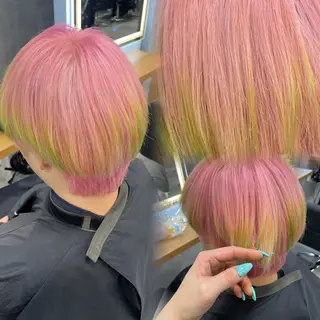 ショート カラー ヘアアレンジ 透明感カラー/推しカ ラー☁️JURAのヘアスタイル