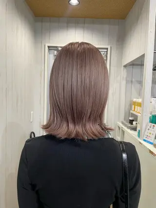 ミディアム カラー Oahu所属・リト /渋谷/ハイトーンのヘアスタイル