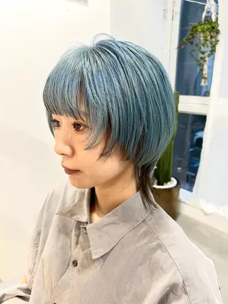 ミディアム カラー かとう りなのヘアスタイル