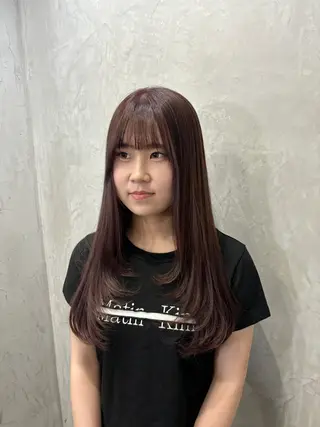 ロング カラー fudge所属・MaisonHALU 松浦光咲のヘアスタイル