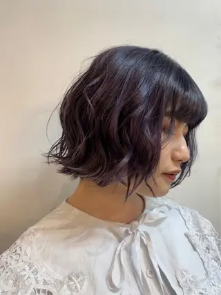 ショート カラー パーマ 長瀬遥姫❁⃘笹塚 インナーカラーのヘアスタイル