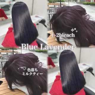 ロング カラー ヘアアレンジ 🫧透明感ラベンダー 似合わせ🫧あい🫧のヘアスタイル
