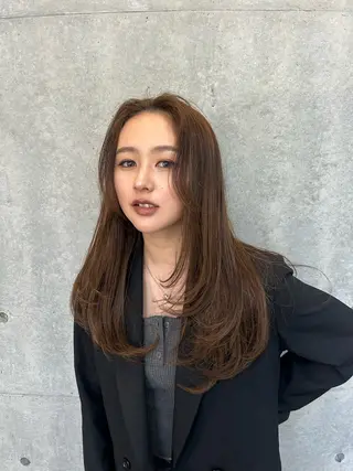 ロング Momo/ショート 切りっぱなしボブ韓国のヘアスタイル