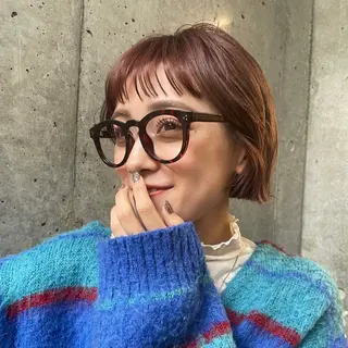 ショート カラー ブリーチ/暖色/ ダブルカラー/ゆきなのヘアスタイル