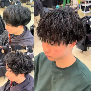 ミディアム メンズ 年間2000名担当◎ パーマ職人/仲原佑樹のヘアスタイル