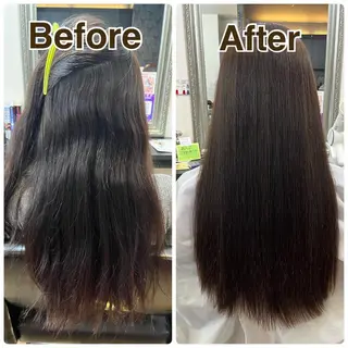 ロング パーマ きむえり/髪質改善 /セット/カラーのヘアスタイル