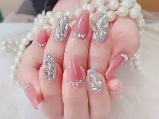 ネイル ネイルサロンAiri 長さ出し·シンプルのネイルデザイン