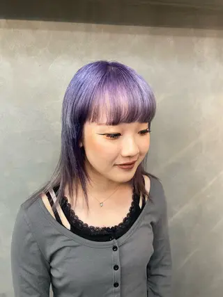 セミロング カラー TNB TOKYO所属・Insta 指名 No.1KURUMIのヘアスタイル