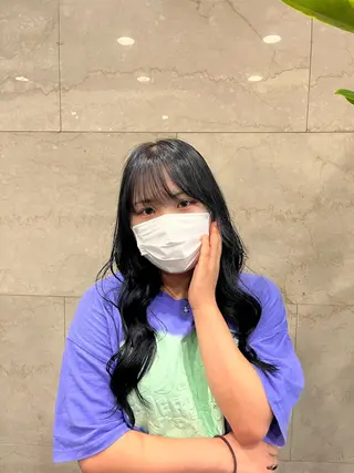 カラー えんぐちとも／透明感 カラー／博多ボブのヘアスタイル