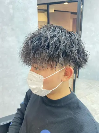 ショート パーマ メンズ ツイストスパイラル/ メンズ特化/中川誠也のヘアスタイル