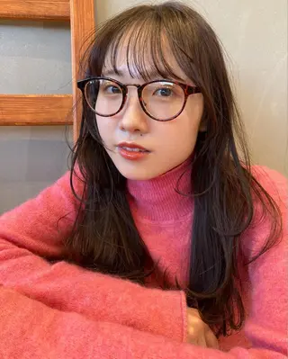 ロング カラー nono/パーマ /顔まわりカット🐈のヘアスタイル