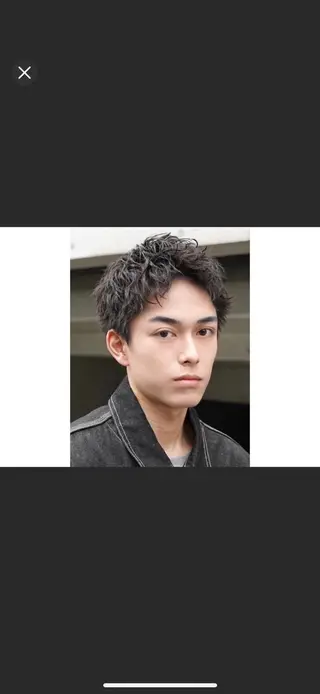 ショート カラー メンズ 伊藤恵悟 モデル募集のヘアスタイル