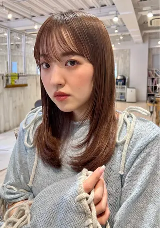 ミディアム 韓国ヘア 🎀華澄のヘアスタイル