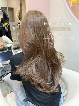 セミロング カラー ブリーチなし髪質改善 韓国ヘア　柏崎颯刀のヘアスタイル
