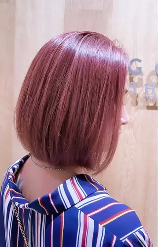 ショート カラー 🩵縮毛矯正 髪質 改善 美髪🩵のヘアスタイル