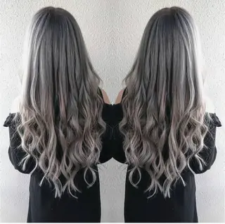 ロング カラー れん/ハイトーン /エクステ/韓国風のヘアスタイル