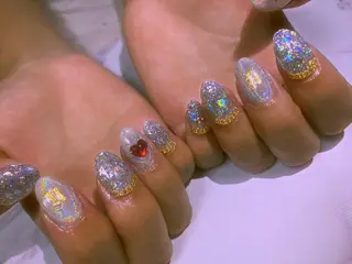 カラー ロング ネイル キッズ メンズ ヘアアレンジ パーマ マツエク・マツパ 424 nailsのネイルデザイン