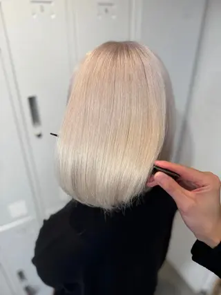 ロング ブリーチ縮毛矯正 💎TAICHIのヘアスタイル