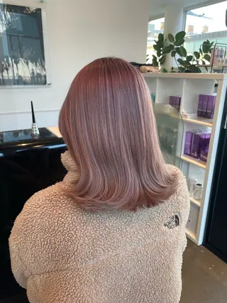 ミディアム 🍑まき/カット /髪質改善カラー🍑のヘアスタイル