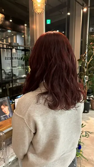 セミロング カラー Door代官山所属・詩織/パーマ /代官山のヘアスタイル