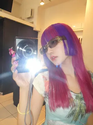 セミロング カラー こだわりハイトーン/ ケアブリーチ/岸のヘアスタイル