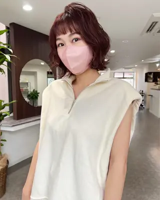 ミディアム タナカ レイヤのヘアスタイル