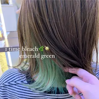 ミディアム カラー 似合わせカットカラー ♡佐藤捺美のヘアスタイル