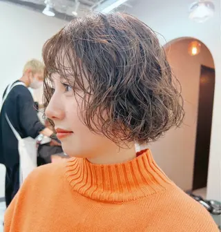 ショート パーマ lou  by  revo所属・カット無料❗️🫧 由姫🫧のヘアスタイル