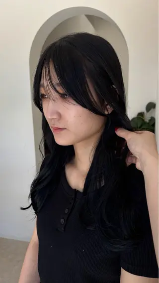 ロング カラー ヘアアレンジ 能勢 莉里花のヘアスタイル