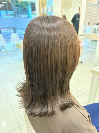 セミロング カラー 髪質改善/艶カラー/ メンズパーマ/鈴木のヘアスタイル