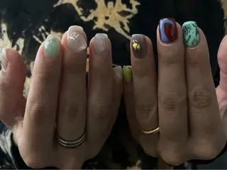 ネイル rina ニュアンス♡ワンホンのネイルデザイン