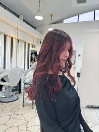 ロング カラー ヘアアレンジ 髪質改善♡奈良 富雄 川本佳歩のヘアスタイル