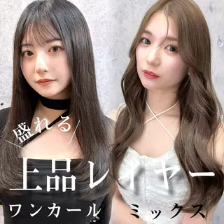ミディアム 韓国風/ワンホンヘア 髪質改善/MaCoのヘアスタイル