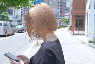 ショート カラー ヘアアレンジ 竹内啓太 ボブのヘアスタイル