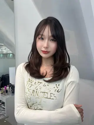 セミロング 愛 メンズフェード特化のヘアスタイル