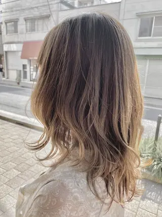 ロング カラー パーマ ヘアアレンジ 増子 幹樹のヘアスタイル