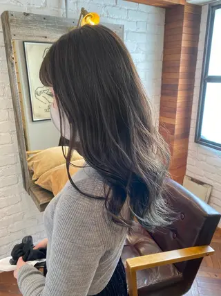 ロング カラー シェアサロン salowin所属・✨ブリーチなし透明感 カラー🥇ユースケのヘアスタイル