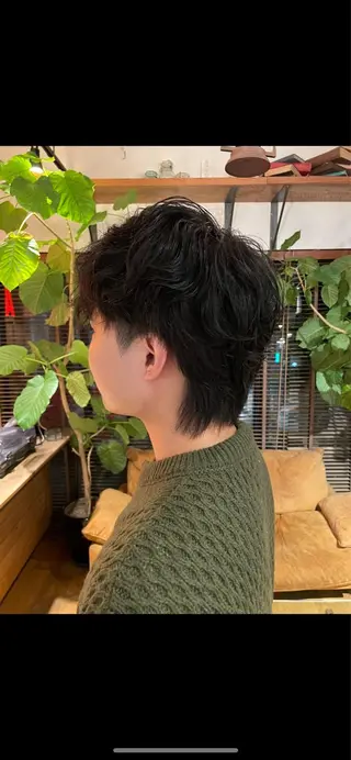 パーマ メンズ AUQWA/いおり 自由が丘のヘアスタイル