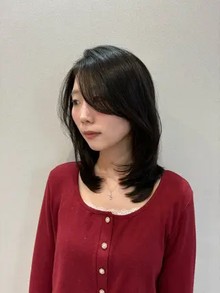 ミディアム Livnaリヴナ立川所属・レイヤー/ハイライト /立川/赤池宏隆のヘアスタイル