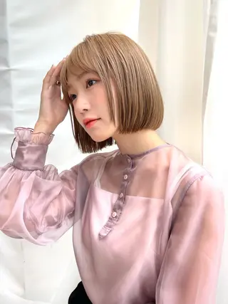 ショート カラー パーマ ヘアアレンジ レイヤーカット/ボブ /縮毛矯正✨大輝のヘアスタイル